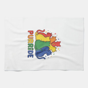 Linge De Cuisine Chat arc-en-ciel vintage Purride Vector Design_1