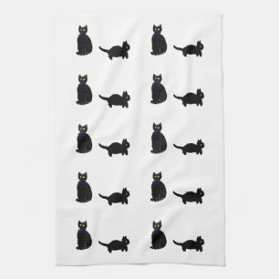 Linge De Cuisine Chat Art Cute Chats Noirs