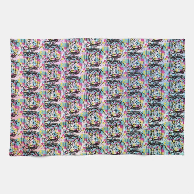 Linge De Cuisine Chat Astronaute (Horizontal)
