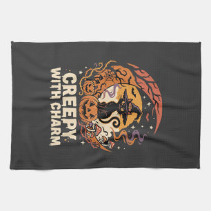 Linge De Cuisine Chat avec charme effrayant Halloween