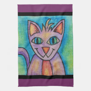 Linge De Cuisine Chat Chaton Rose Violet