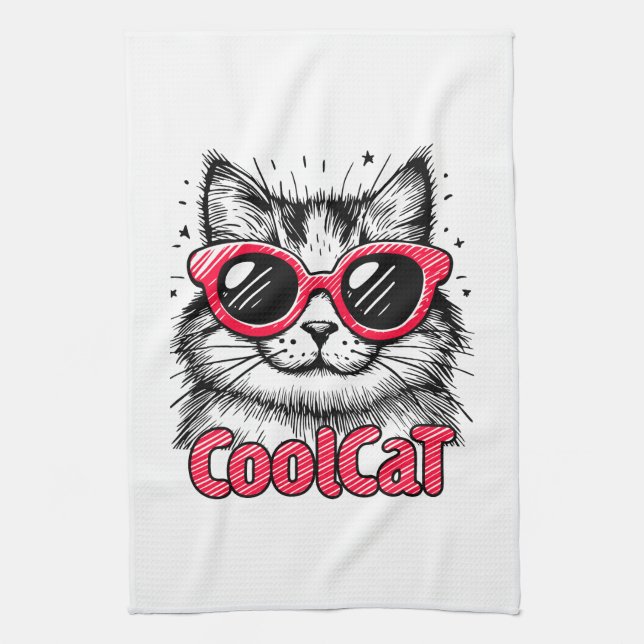 Linge De Cuisine Chat Cool 1 (Vertical)