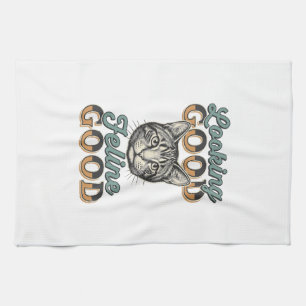 Linge De Cuisine Chat de design vintage Féminin de bonne mine_1