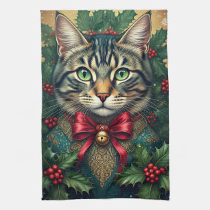 Linge De Cuisine Chat de Noël 2024