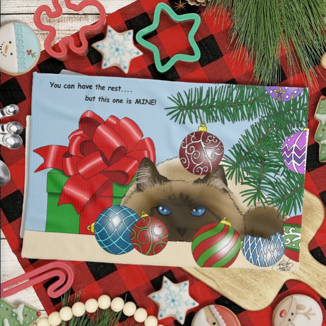 Linge De Cuisine Chat de Noël Boule (Créateur téléchargé)