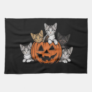 Linge De Cuisine Chat des années 90 Halloween Rétro Saison effrayan