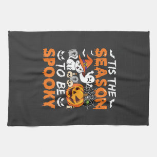 Linge De Cuisine Chat Fantôme Citrouille Saison Effrayante Hallowee