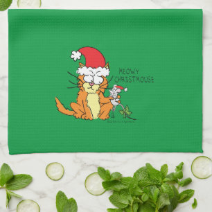 Linge De Cuisine Chat Funny Noël Cartographie mignonne souris souri
