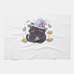 Linge De Cuisine Chat introverti magique Chapeau de sorcière pastel