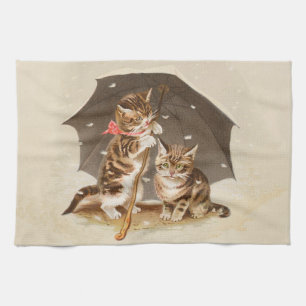 Linge De Cuisine Chat Kitten chaton antique vintage jolie mignonne