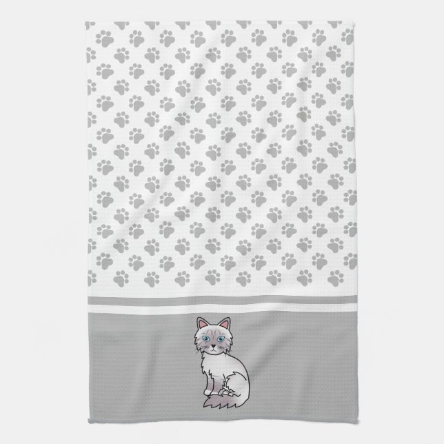 Linge De Cuisine Chat Lilac Point Tabby Birman / Ragdoll Mignon & P (Vertical)
