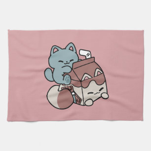 Linge De Cuisine Chat Mignon Lait Chocolat – Boisson Confortable et