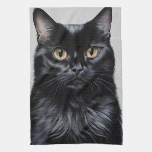 Linge De Cuisine Chat noir