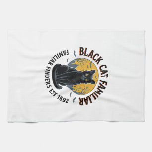 Linge De Cuisine Chat Noir Familier Design de Sauvetage Halloween V