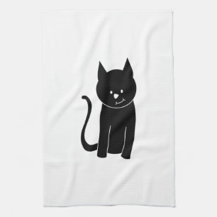 Linge De Cuisine Chat noir mignon