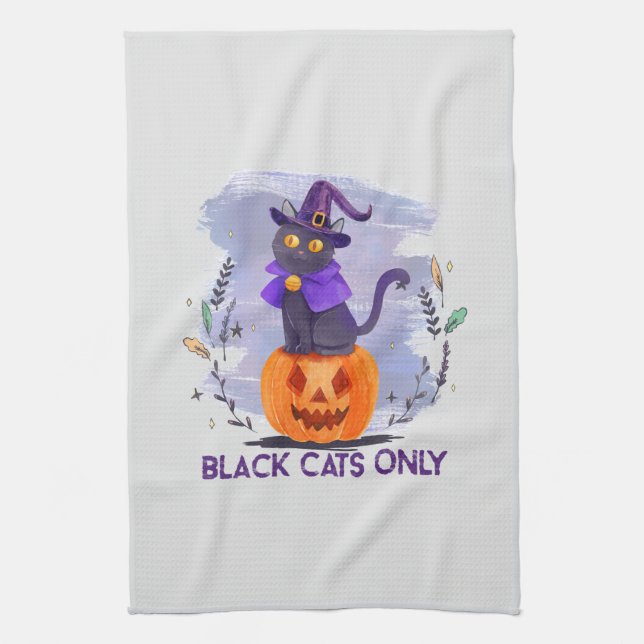 Linge De Cuisine Chat noir uniquement (Vertical)