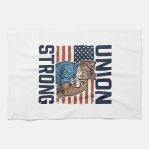 Linge De Cuisine Chat syndicaliste ouvrier patriotique vintage T-sh