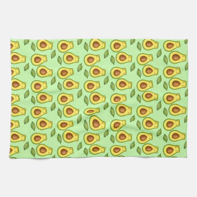 Linge De Cuisine Chat vert Avocado (Horizontal)