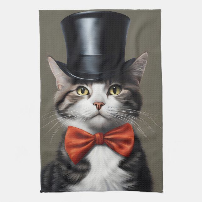 Linge De Cuisine Chat victorien (Vertical)