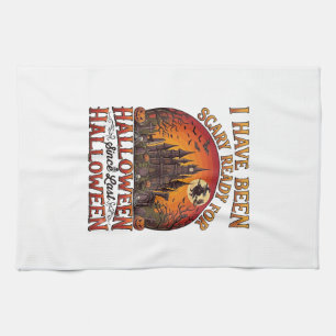 Linge De Cuisine Château Hanté Halloween Sorcière Citrouille Prêt E