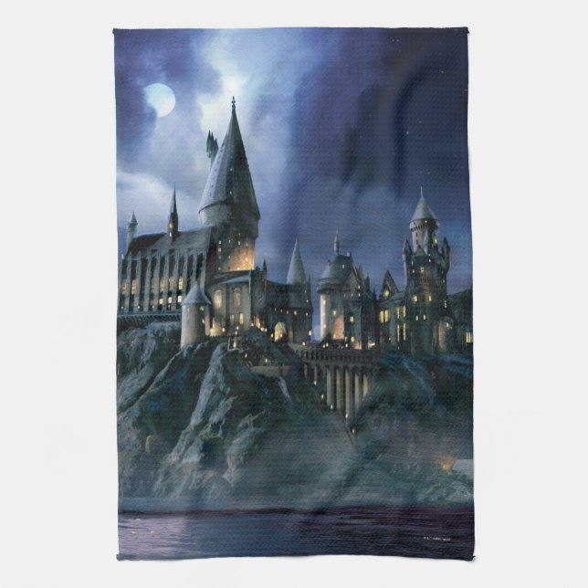 Linge De Cuisine Château Harry Potter | Hogwares à lune (Vertical)