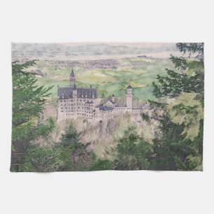 Linge De Cuisine Château Retro Neuschwanstein en Allemagne