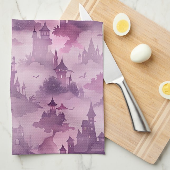 Linge De Cuisine Châteaux gothiques à Mist - Haunted Imaginaire Hal (Quart Plié)