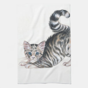 Linge De Cuisine chaton de yoga