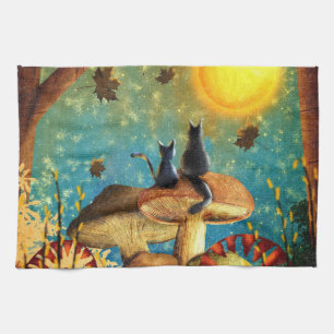 Linge De Cuisine Chats de champignons