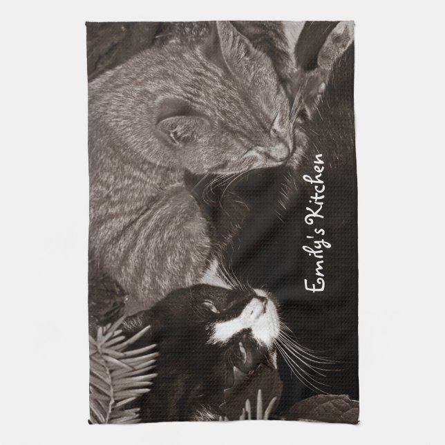 Linge De Cuisine Chats de Yin Yang (Vertical)