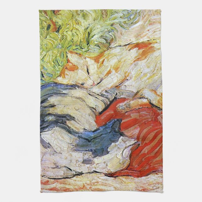 Linge De Cuisine Chats en tissu rouge, Franz Marc (Vertical)