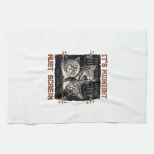 Linge De Cuisine Chats qui hurlent à minuit drôle Design de T-shirt