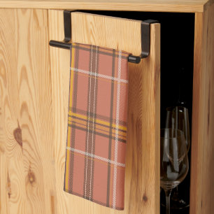 Linge De Cuisine Chaud Torchis Moutarde Carreaux Esthétique
