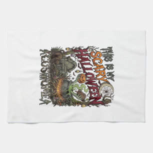 Linge De Cuisine Chaudière de costume d'Halloween effrayant Citroui