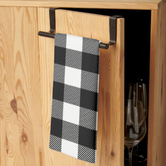 Linge De Cuisine Chauffage du bison de Preppy noir et blanc