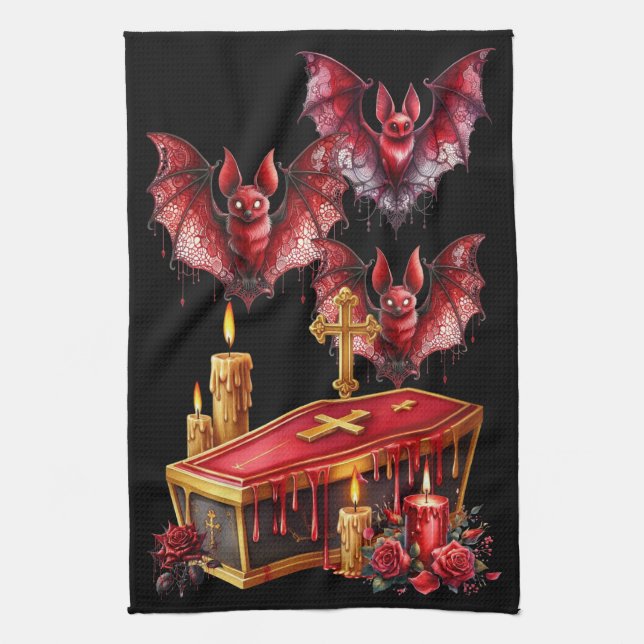 Linge De Cuisine Chauves-souris vampires (Vertical)
