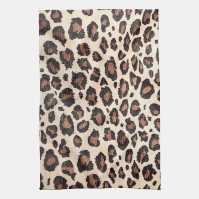 Linge De Cuisine Cheetah Spot Poster de animal Wild Cuisine Serviet (Vertical)