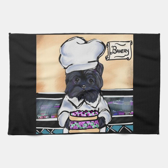 Linge De Cuisine Chef Affenpinscher (Horizontal)