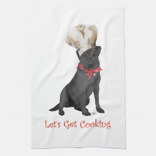 Linge De Cuisine Chef Labrador Retriever Noir