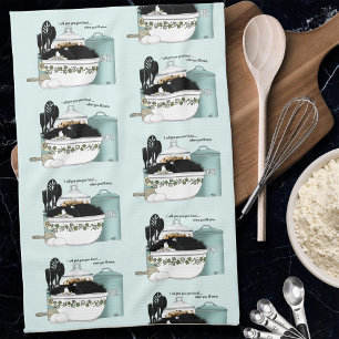 Linge De Cuisine Chef pâtissier Chat Bleu