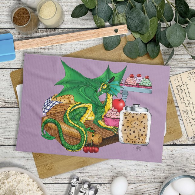 Linge De Cuisine Chef pâtissier Dragon Vert (Créateur téléchargé)