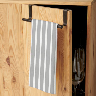 Linge De Cuisine Chef Rayure Blanche Grise