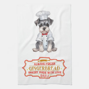 Linge De Cuisine Chef Schnauzer Miniature Cuisson de pain d'épices