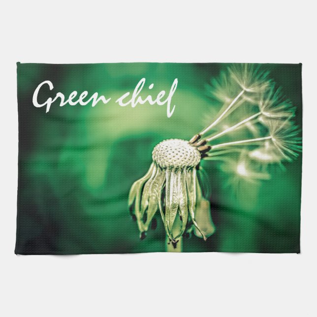 Linge De Cuisine Chef vert (Horizontal)