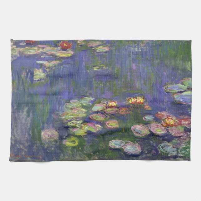 Linge De Cuisine Chefs-d'œuvre de peinture de Nymphéas de Monet (Horizontal)