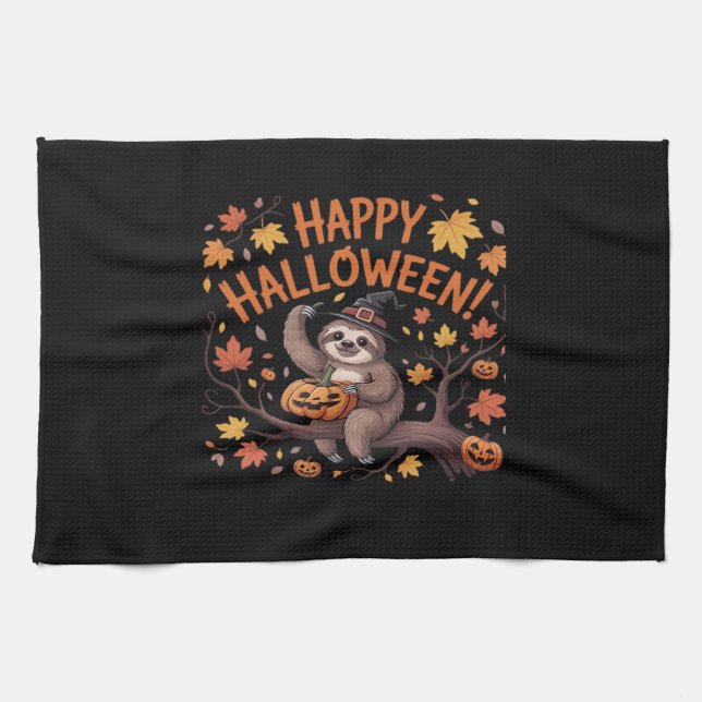 Linge De Cuisine Chemise classique de la journée d'Halloween Sloth (Horizontal)