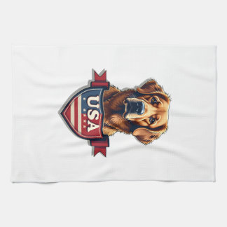 Linge De Cuisine Chemise de chien vintage héritage Retriever USA 2