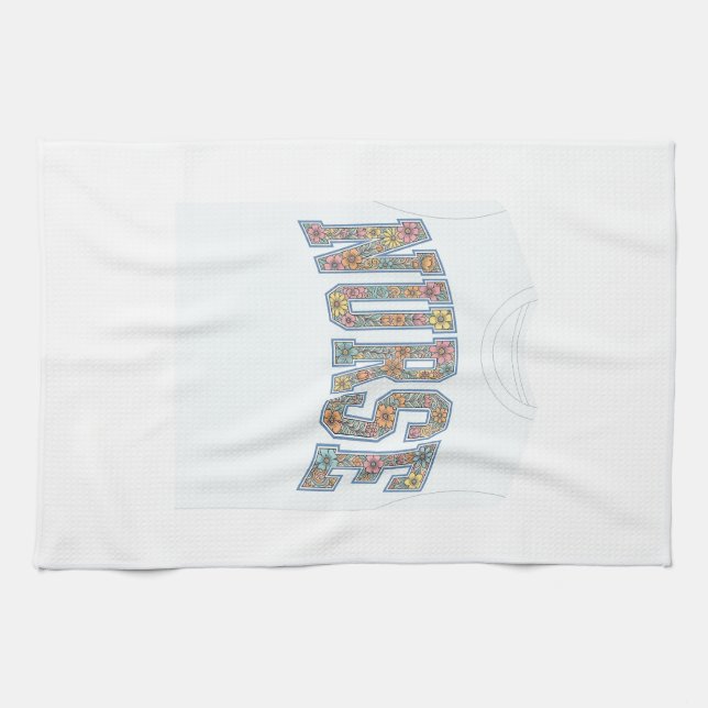 Linge De Cuisine Chemise de conception de lettrage universitaire fl (Horizontal)
