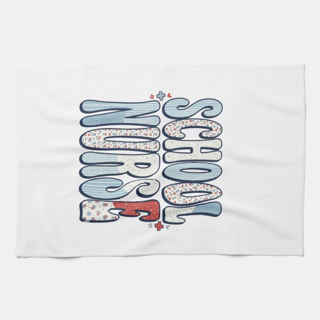Linge De Cuisine Chemise de conception de typographie florale vinta (Horizontal)