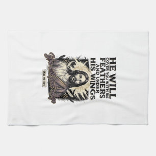 Linge De Cuisine Chemise de gravure vintage Jésus Psaume chrétien 9